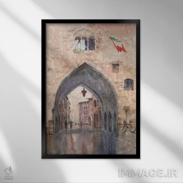 تابلو دکوراتیو گذشته ای تماشایی اثر سمیرا یانوشکوا - نمای قابدار مشکی