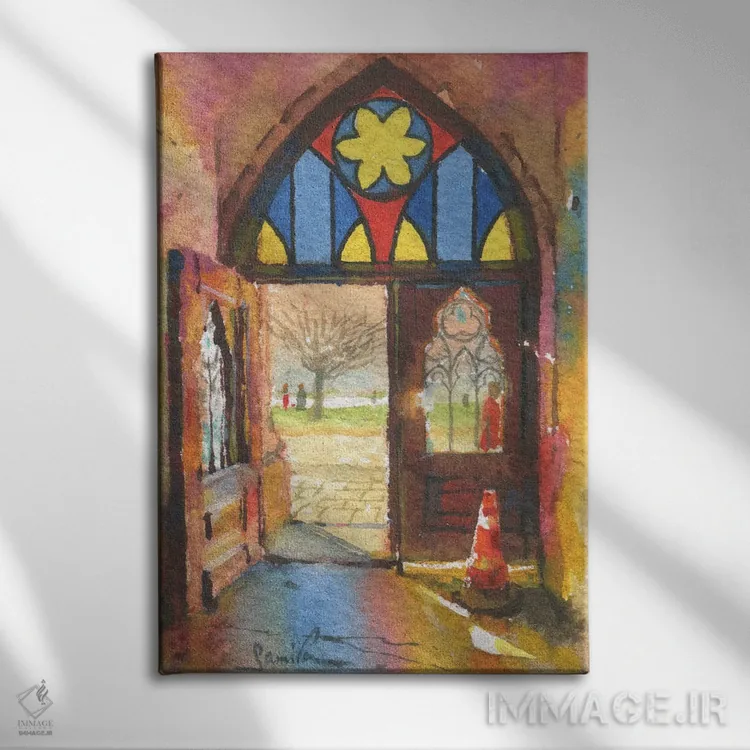 تابلو دکوراتیو درهایی رو به تاریخ اثر سمیرا یانوشکوا - نمای روبهرو روی دیوار
