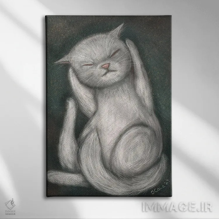 تابلو دکوراتیو خوابیده اثر سیلویا کولاساکو - نمای روبهرو روی دیوار