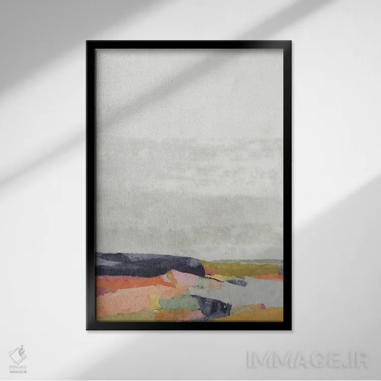 تابلو مینیمال دره بهاری اثر سوزان نیکول - نمای قابدار مشکی