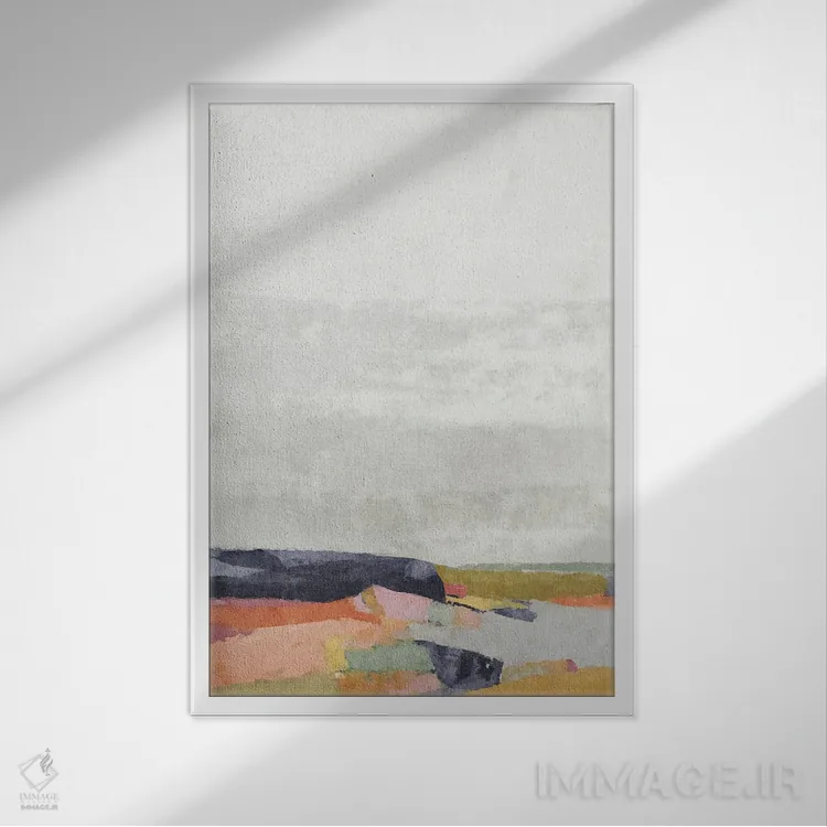 تابلو مینیمال دره بهاری اثر سوزان نیکول - نمای قابدار سفید