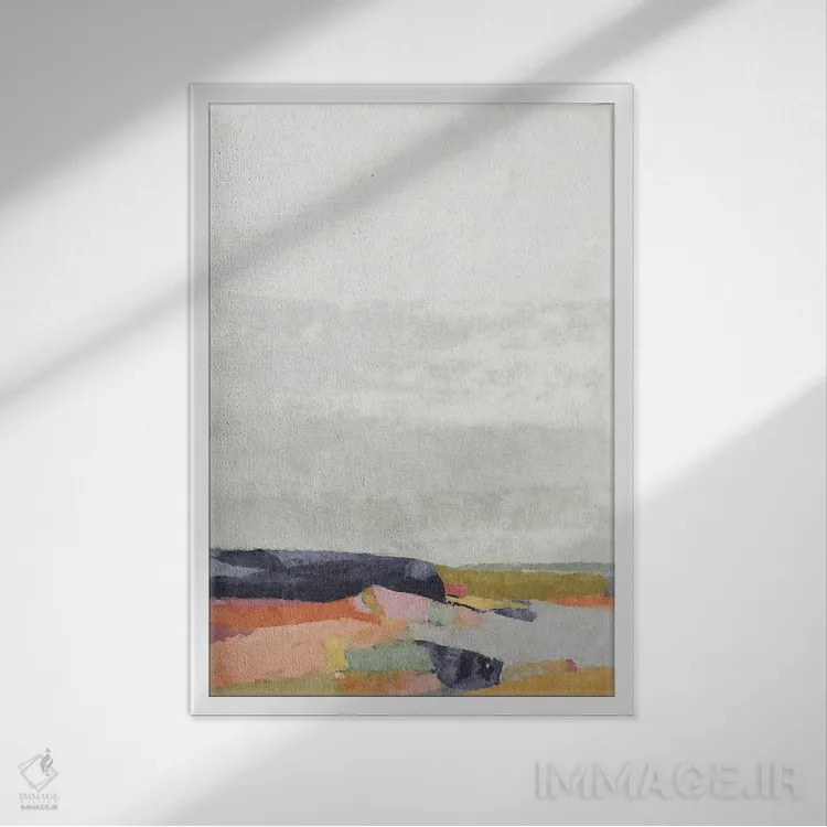 تابلو مینیمال دره بهاری اثر سوزان نیکول - نمای قابدار سفید