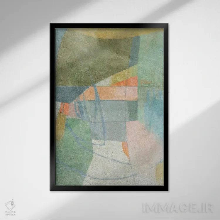 تابلو انتزاعی انتزاعی سیزدهم اثر سوزان نیکول - نمای قابدار مشکی