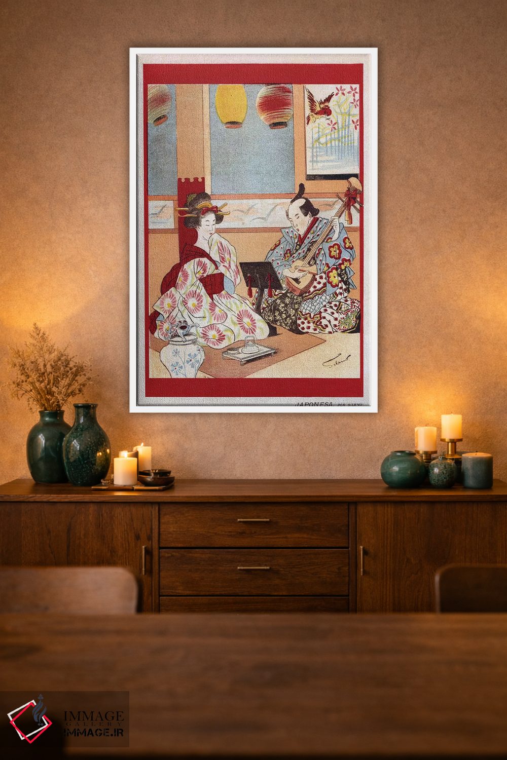 تابلو دکوراتیو تصویر برگرفته از مجله موسیقی ژاپنی سال ۱۸۹۸ اثر آرشیو تبلیغات - D1W