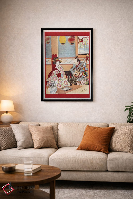 تابلو دکوراتیو تصویر برگرفته از مجله موسیقی ژاپنی سال ۱۸۹۸ اثر آرشیو تبلیغات - D5B