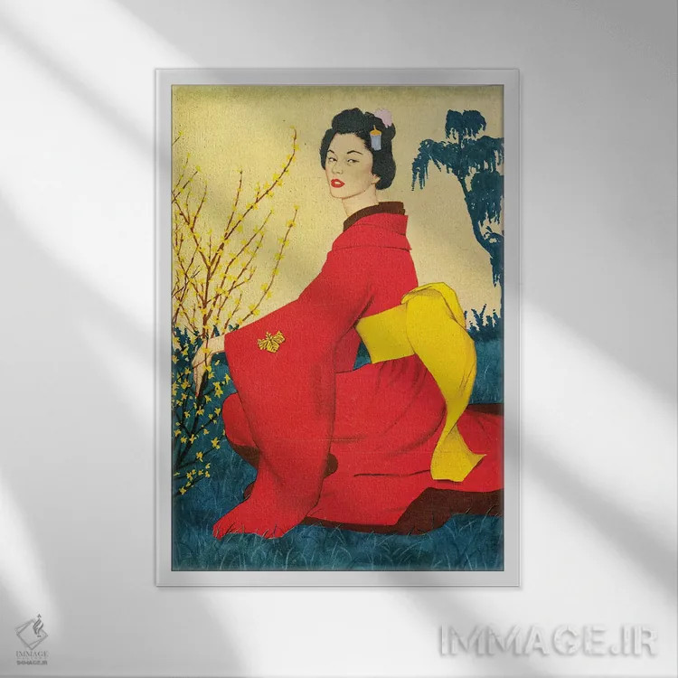 تابلو دکوراتیو تصویر داخلی مجله جان بول ۱۹۵۴ اثر هری زلینسکی - نمای قابدار سفید