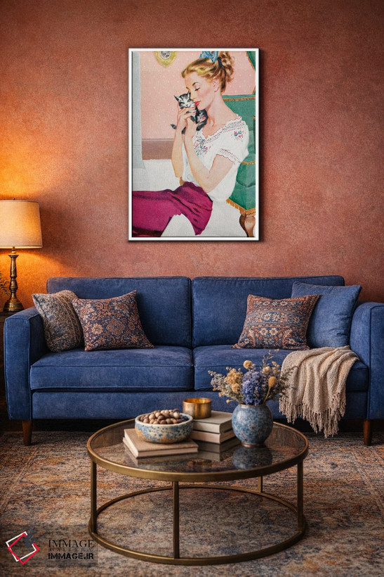 تابلو دکوراتیو تصویر داخلی مجله وومنز ژورنال ۱۹۵۱ اثر آرشیو تبلیغات - D3W