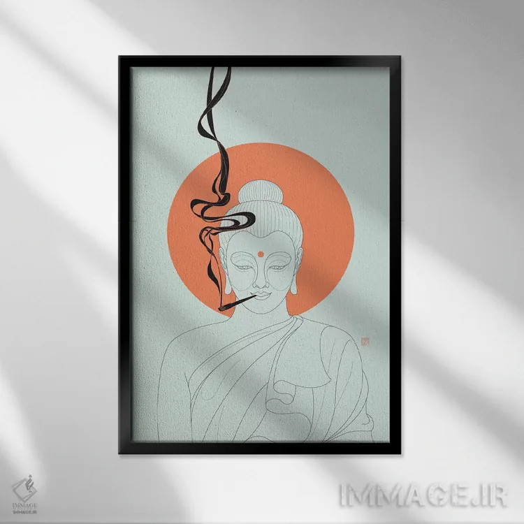 تابلو دکوراتیو به صلح فرصت بده! اثر توت آدان - نمای قابدار مشکی