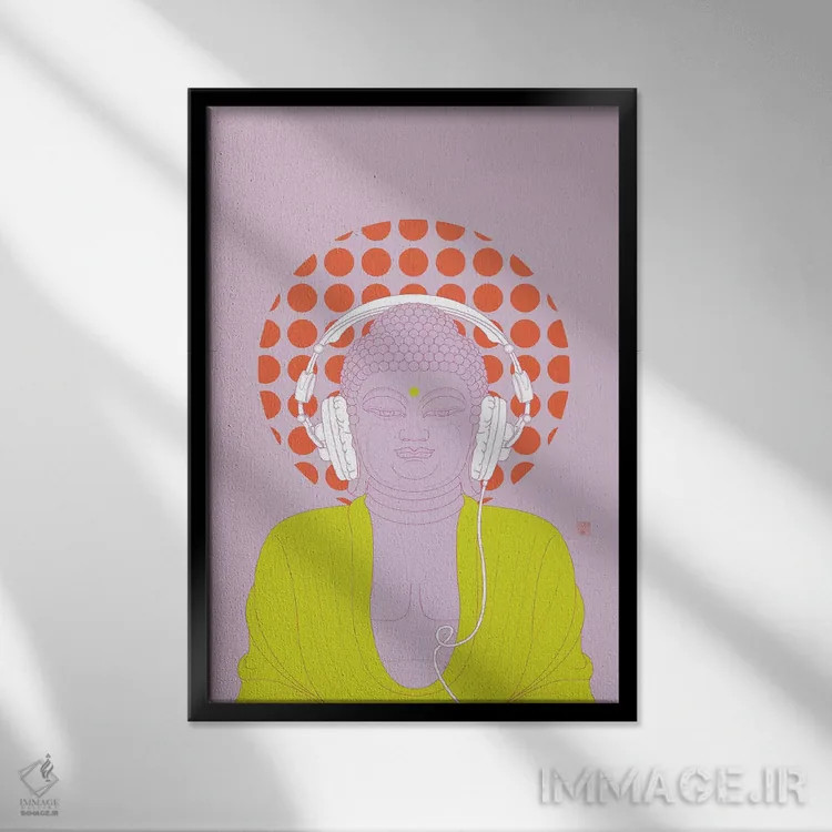 تابلو دکوراتیو به صدای ام گوش کن! اثر توت آدان - نمای قابدار مشکی