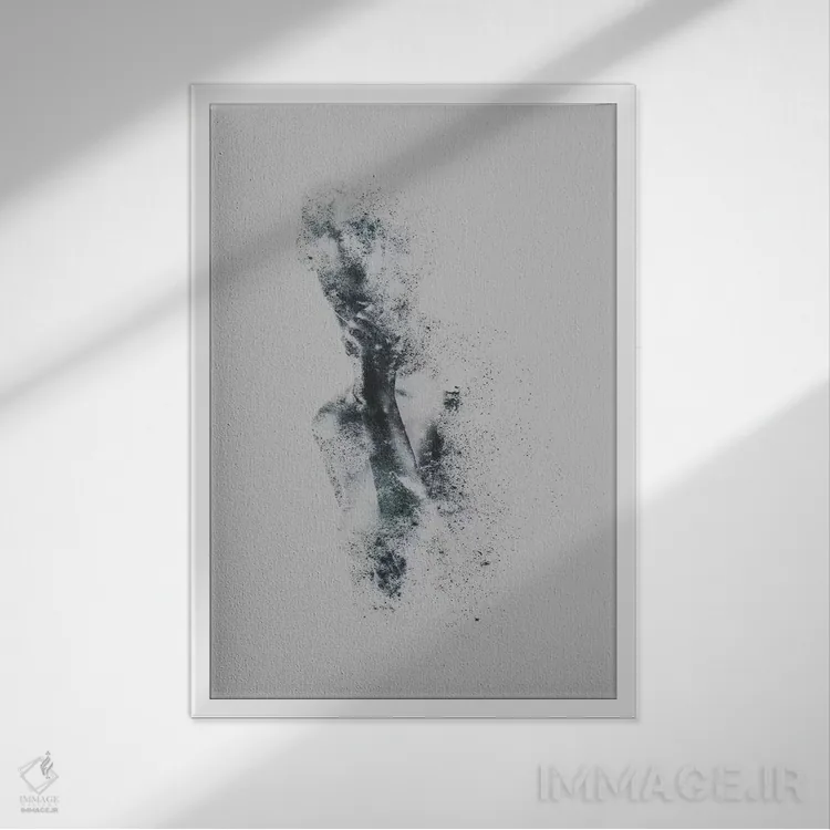 تابلو دکوراتیو خاکسترها اثر تیلور آلن - نمای قابدار سفید