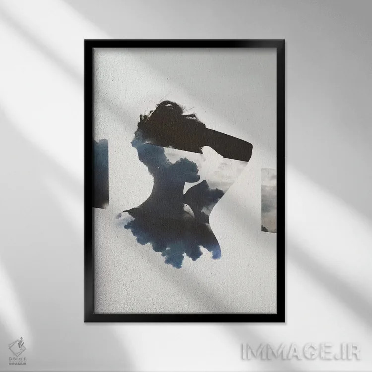 تابلو مینیمال سایه نما IX اثر تیلور آلن - نمای قابدار مشکی