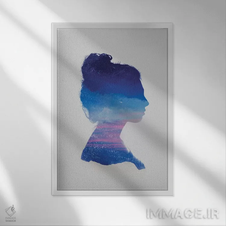 تابلو دکوراتیو سایه نما II اثر تیلور آلن - نمای قابدار سفید