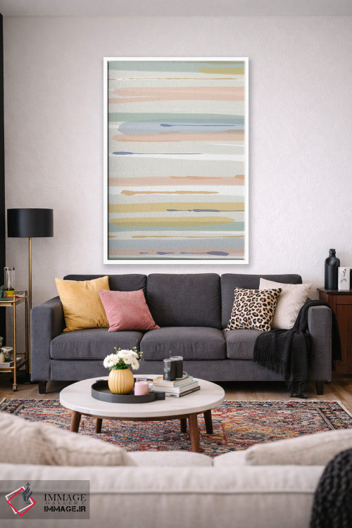 تابلو انتزاعی اشکال شسته شده اثر آلیسون تابر - D1W