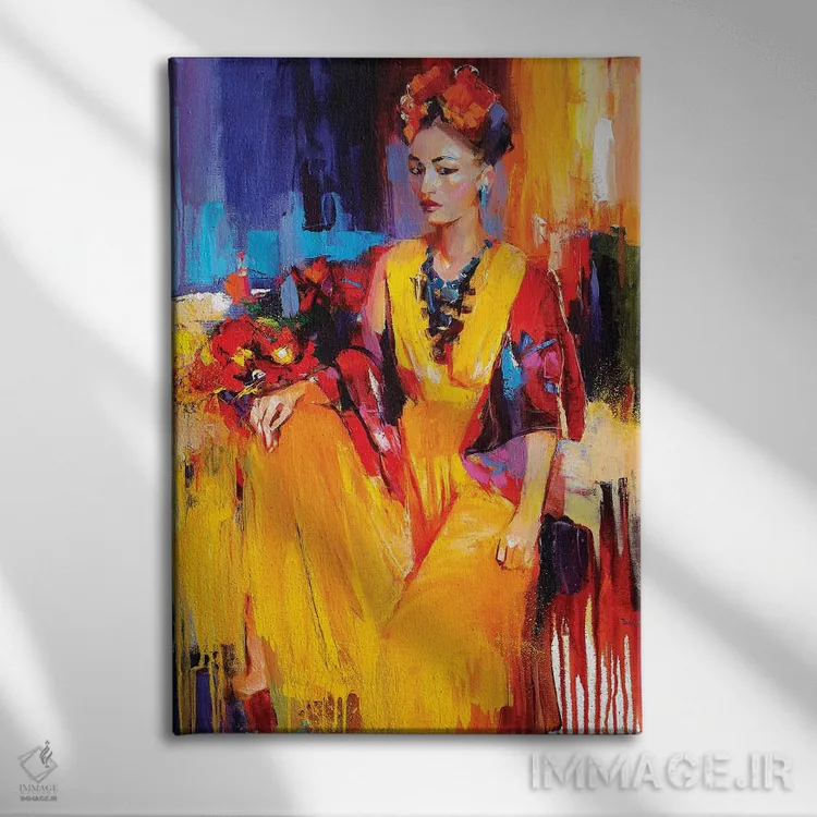 تابلو دکوراتیو ضربان قلب طلایی اثر تاتیانا یابلوئد - نمای روبهرو روی دیوار