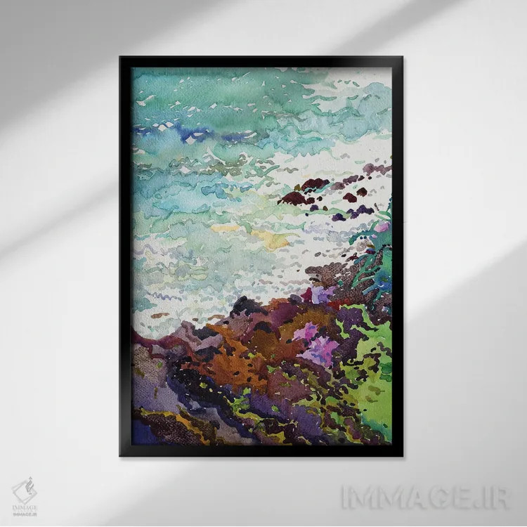 تابلو دکوراتیو منظره از صخره طوطی اثر تانبلیا - نمای قابدار مشکی