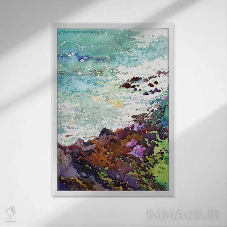 تابلو دکوراتیو منظره از صخره طوطی اثر تانبلیا - نمای قابدار سفید