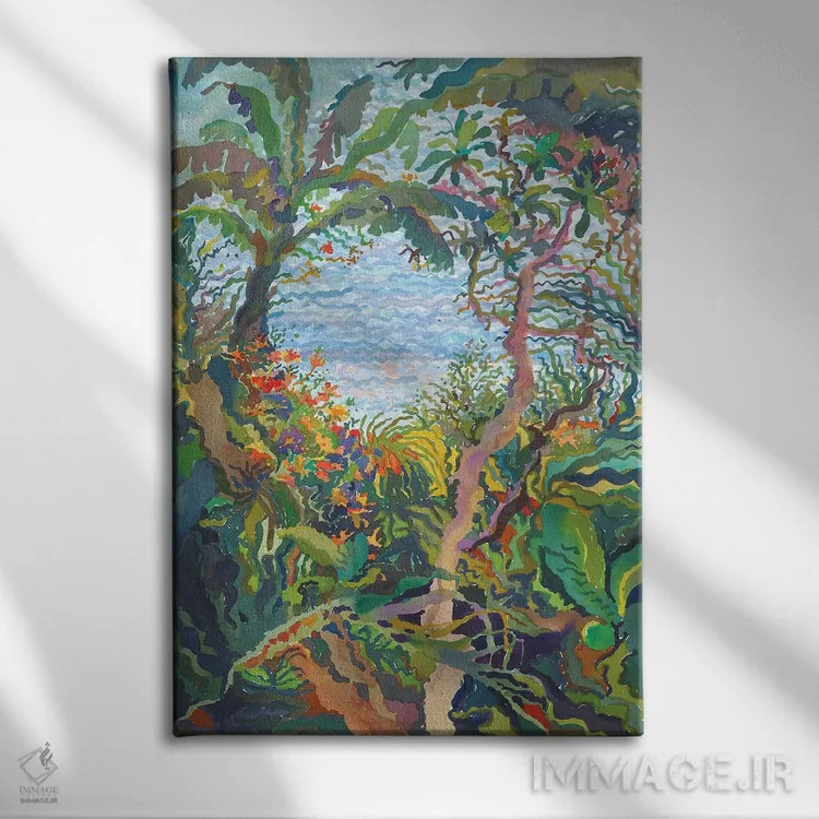 تابلو دکوراتیو پوشش گیاهی نوسا پنیدا اثر تانبلیا - نمای روبهرو روی دیوار