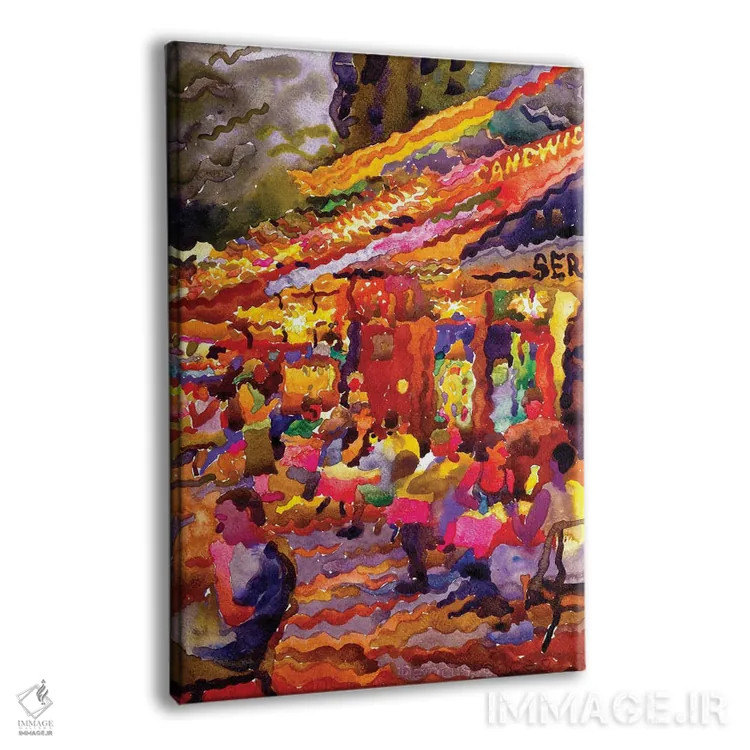 تابلو دکوراتیو کافه عصرگاهی در پاریس اثر تانبلیا - نمای پرسپکتیو محصول