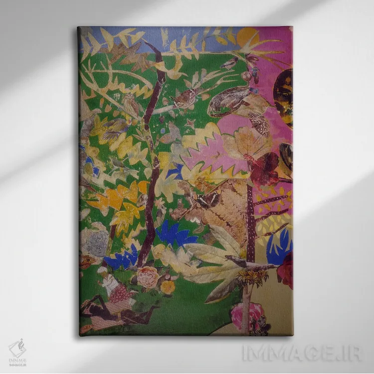 تابلو کلاسیک خیام و دختر سیاه پوست اثر رومر بیردن - نمای روبهرو روی دیوار