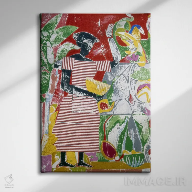 تابلو دکوراتیو در باغ اثر رومر بیردن - نمای روبهرو روی دیوار