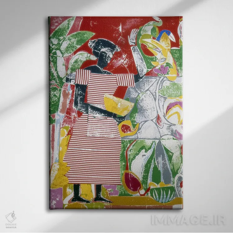 تابلو دکوراتیو در باغ اثر رومر بیردن - نمای روبهرو روی دیوار