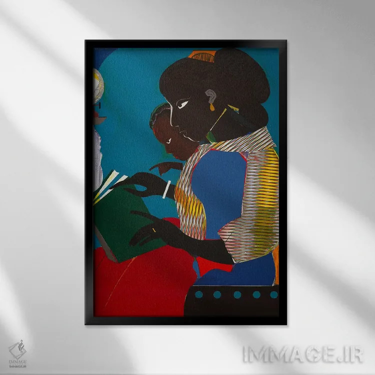تابلو کلاسیک چراغ اثر رومر بیردن - نمای قابدار مشکی