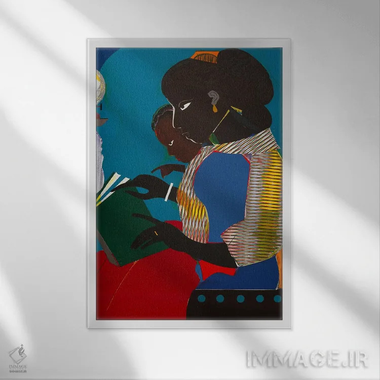 تابلو کلاسیک چراغ اثر رومر بیردن - نمای قابدار سفید