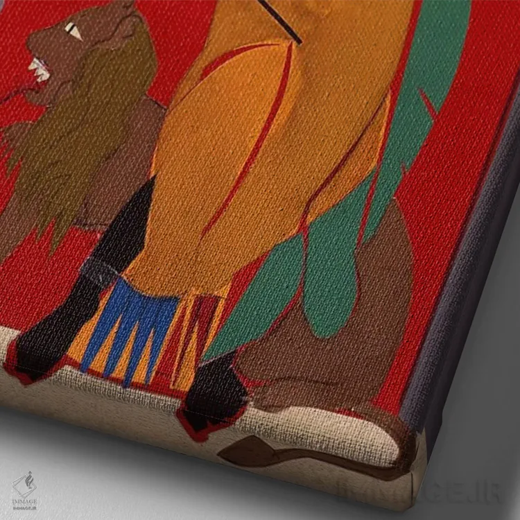 تابلو دکوراتیو سیرسه اثر رومر بیردن - نمای نزدیک بافت بوم