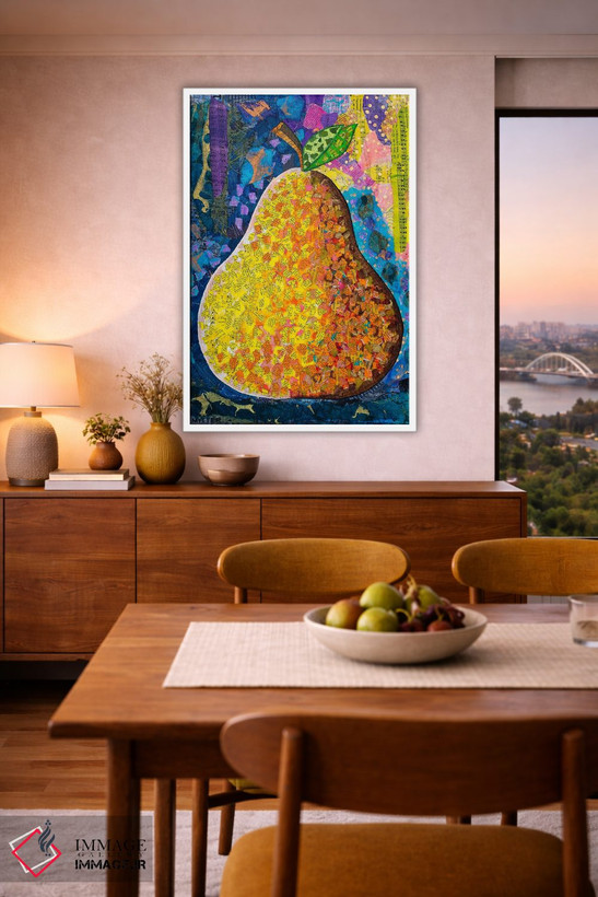 تابلو دکوراتیو گلابی موسیقایی اثر تیل بیولر - D6W
