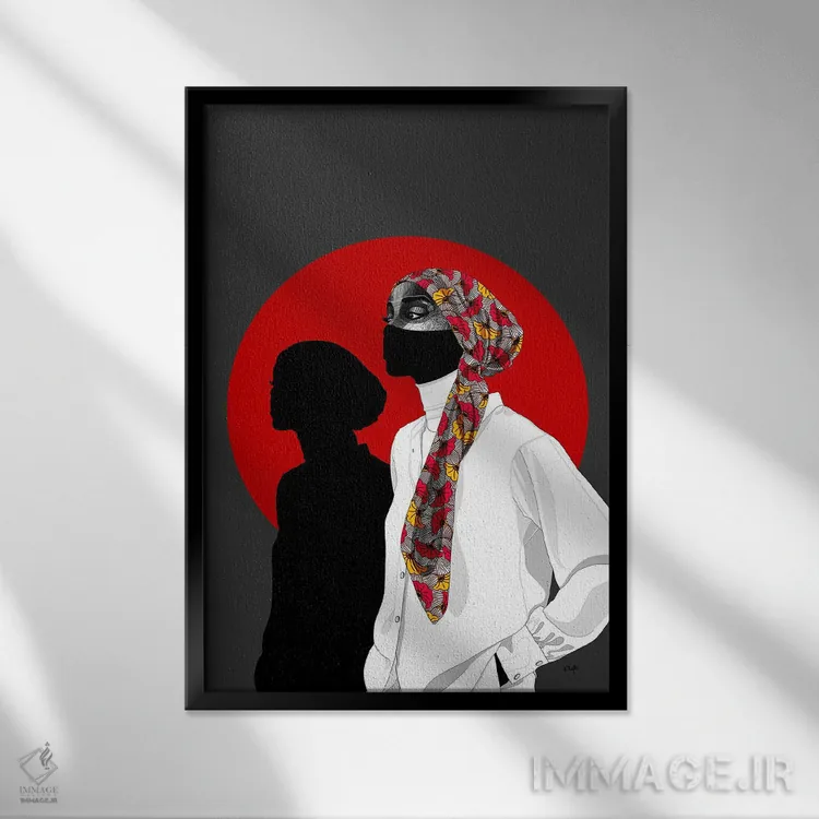 تابلو مدرن به خاطر اینکه اثر اهاب تی بی جی - نمای قابدار مشکی