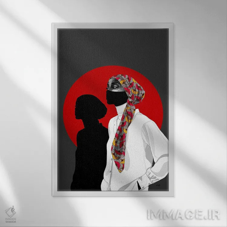 تابلو مدرن به خاطر اینکه اثر اهاب تی بی جی - نمای قابدار سفید