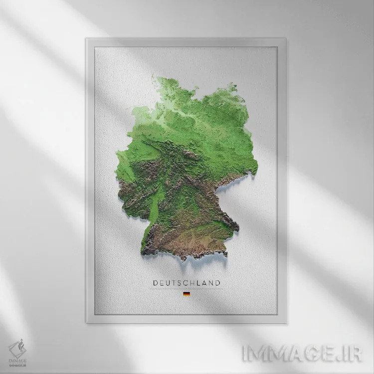 تابلو دکوراتیو آلمان اثر تروبات مپس - نمای قابدار سفید