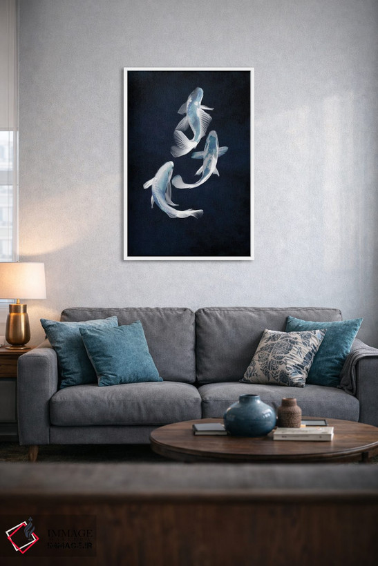 تابلو مینیمال ماهی کوی ۲ اثر تینا بلیکلی - D3W