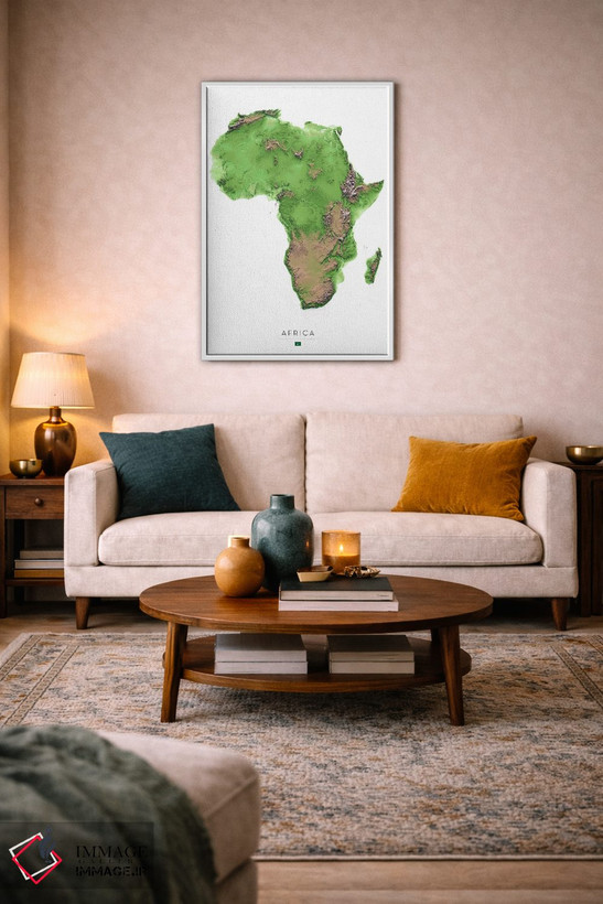 تابلو مینیمال آفریقا اثر تروبات مپس - D3W