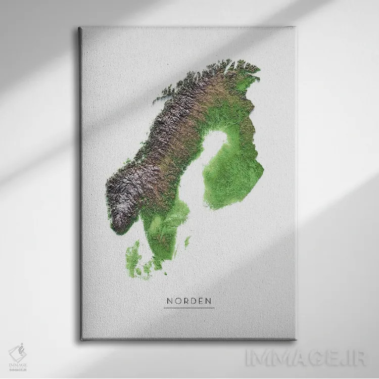 تابلو مینیمال اسکانباوراوی اثر تروبات مپس - نمای روبهرو روی دیوار