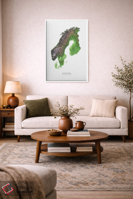 تابلو مینیمال اسکانباوراوی اثر تروبات مپس - D2W