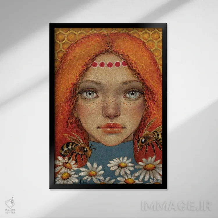 تابلو دکوراتیو حرکت اثر تانیا باند - نمای قابدار مشکی