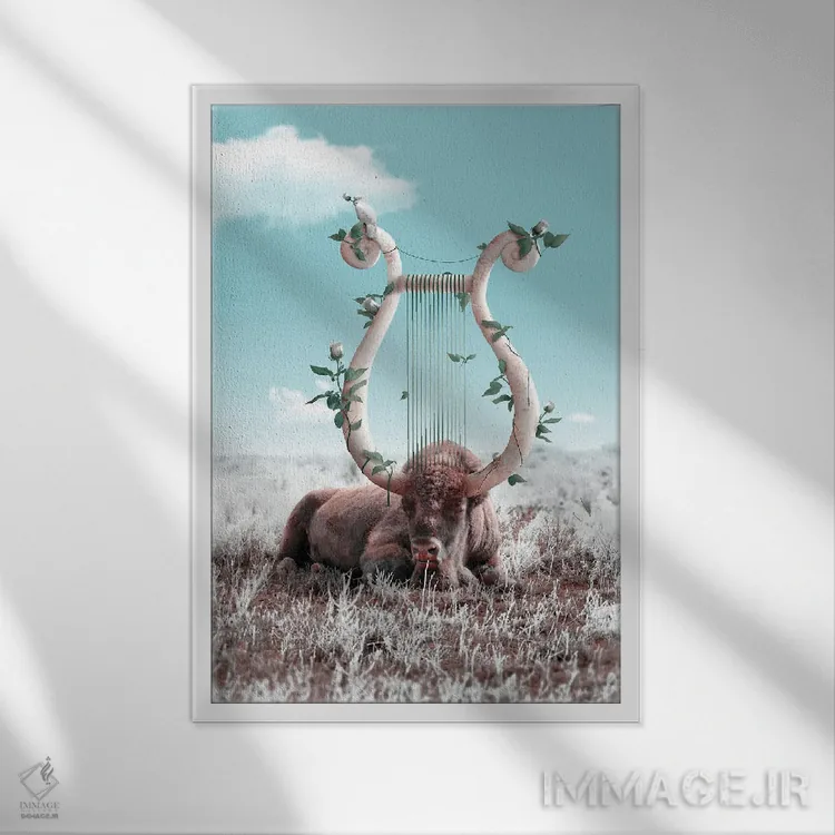 تابلو دکوراتیو خرد اثر ژولین تابت - نمای قابدار سفید