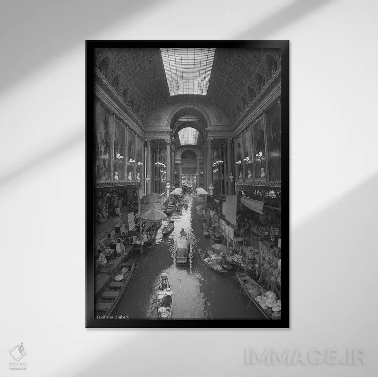 تابلو دکوراتیو مسیر درونی اثر توماس باربی - نمای قابدار مشکی
