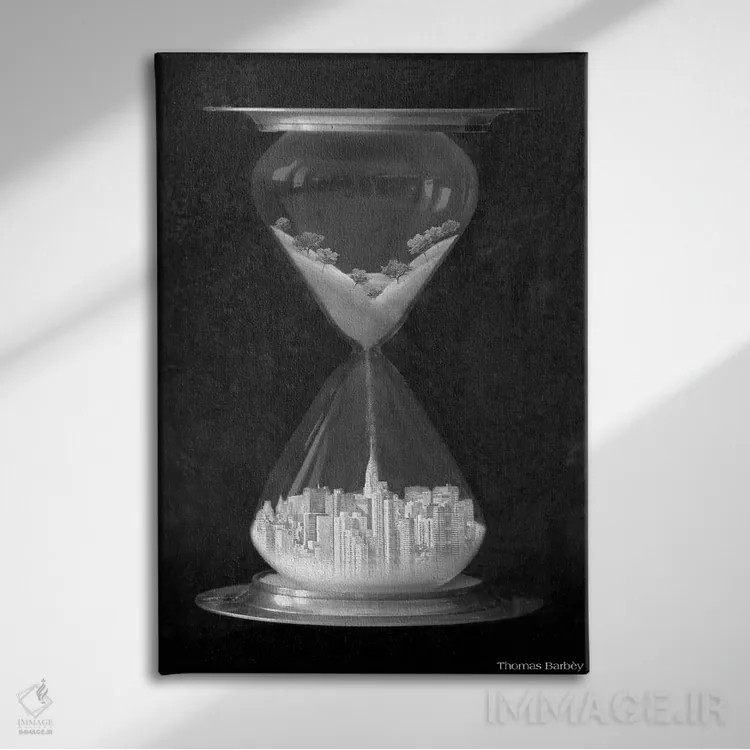 تابلو دکوراتیو از حومه تا شهر اثر توماس باربی - نمای روبهرو روی دیوار
