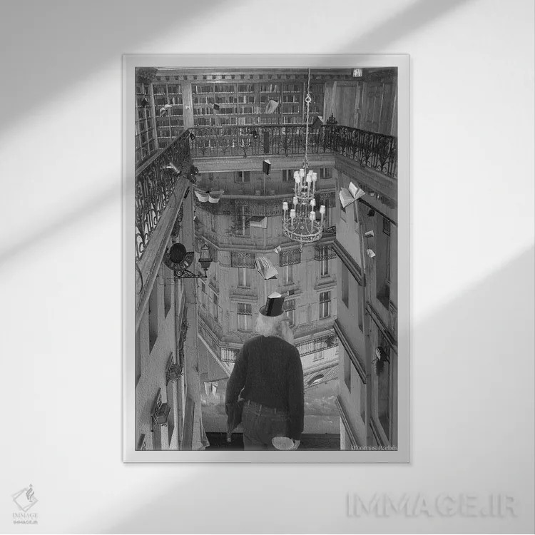 تابلو دکوراتیو ذهن خوان اثر توماس باربی - نمای قابدار سفید