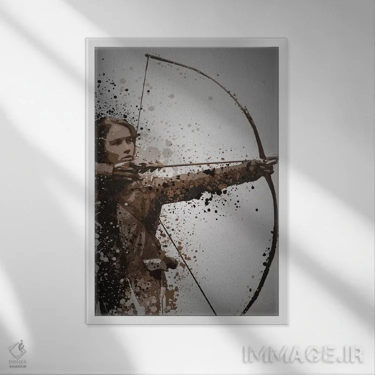 تابلو دکوراتیو مرغ مقلد اثر تی ام کریتیو دیزاین - نمای قابدار سفید