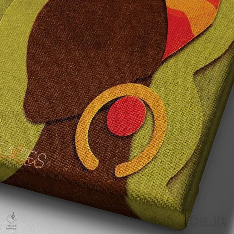 تابلو دکوراتیو میهن اثر تاکو کریتس - نمای نزدیک بافت بوم