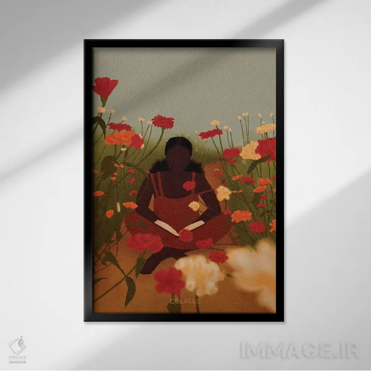 تابلو دکوراتیو محل سکونت "سرد" اثر تاکو کریتس - نمای قابدار مشکی