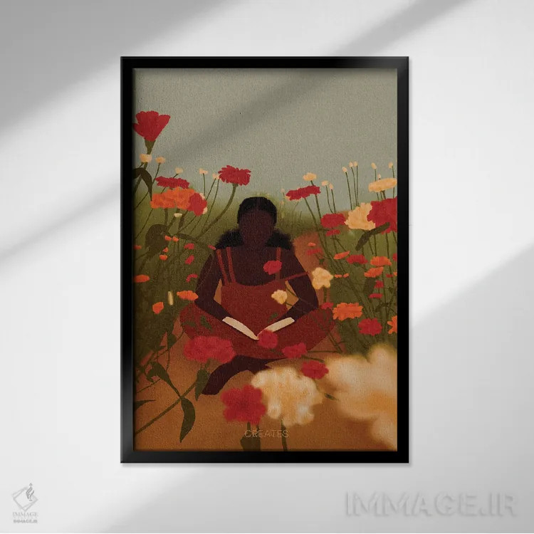 تابلو دکوراتیو محل سکونت "سرد" اثر تاکو کریتس - نمای قابدار مشکی