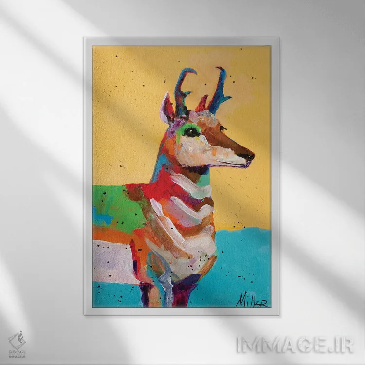 تابلو دکوراتیو روی آماده باش باقی بمان اثر تریسی میلر - نمای قابدار سفید