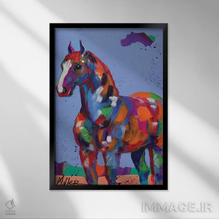 تابلو دکوراتیو در حالت آماده باش اثر تریسی میلر - نمای قابدار مشکی