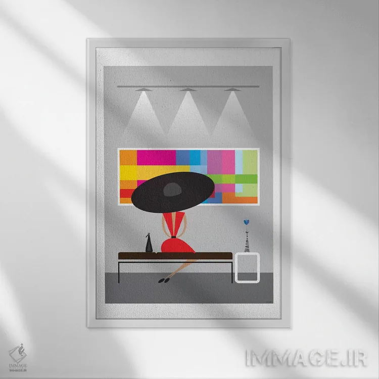 تابلو مدرن گالری اثر توماس دیزاین - نمای قابدار سفید