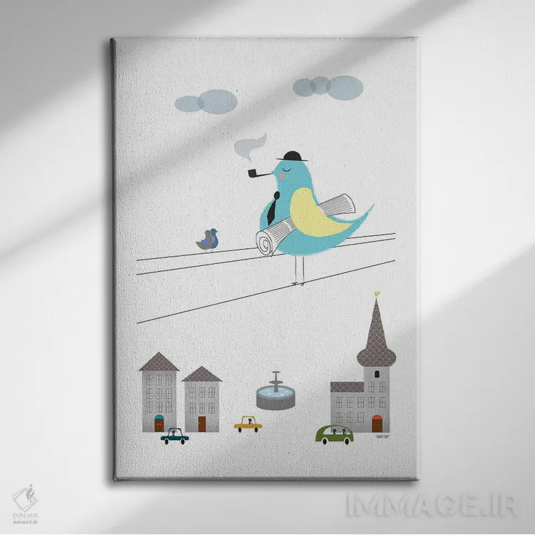 تابلو مدرن خوب باش اثر توماس دیزاین - نمای روبهرو روی دیوار