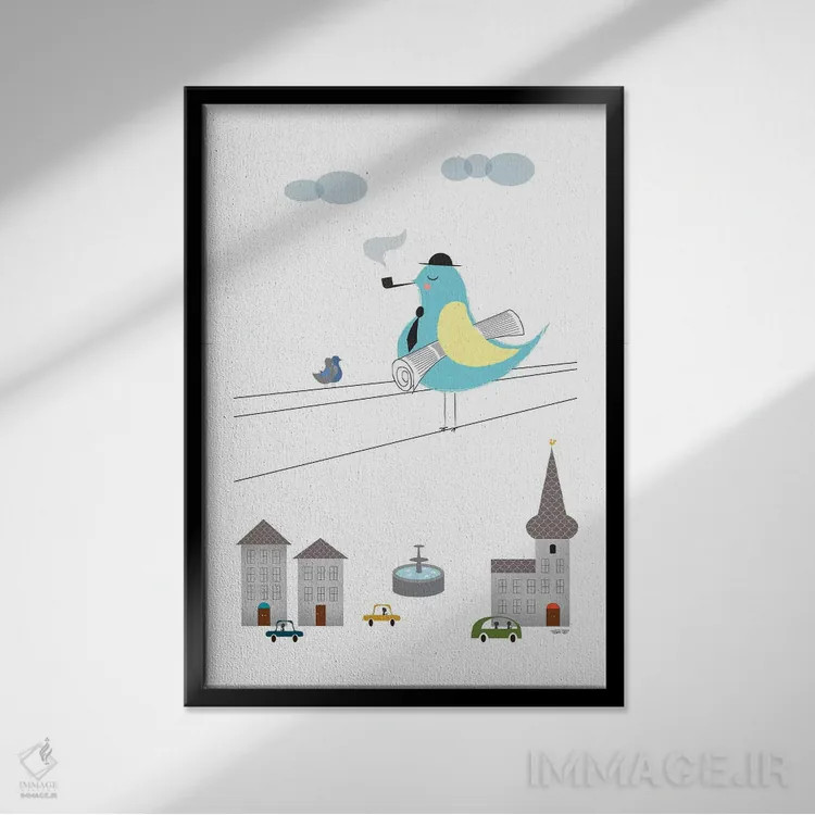تابلو مدرن خوب باش اثر توماس دیزاین - نمای قابدار مشکی